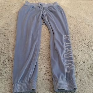 LIMITED EDITION  velvet pink sweatpants! ICY BLUE COLOR